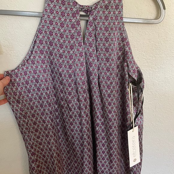 Etcetera Silk Patterned Tank (Size 10) - Picture 10 of 11